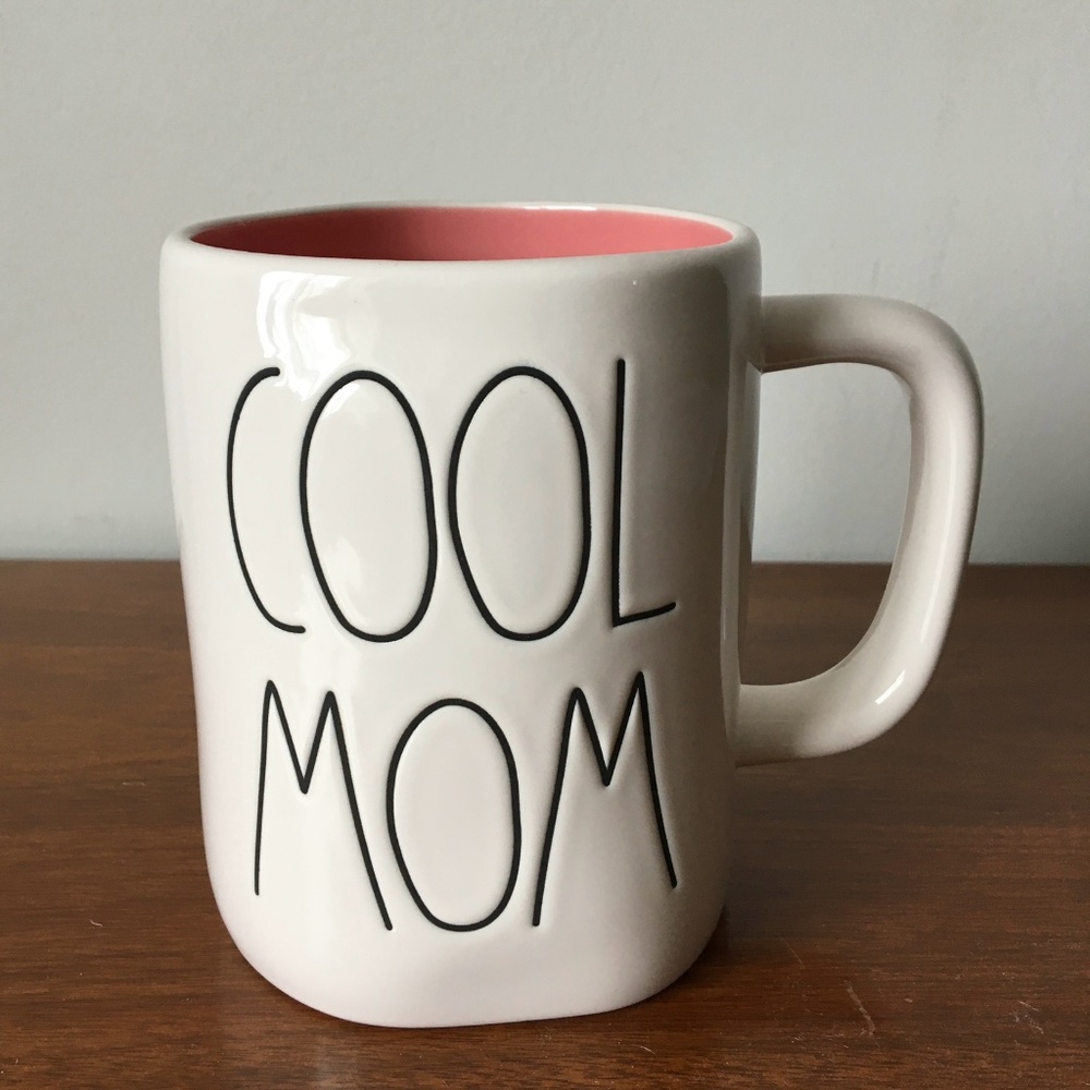 Rae Dunn COOL MOM Mug w/ Pink Interior